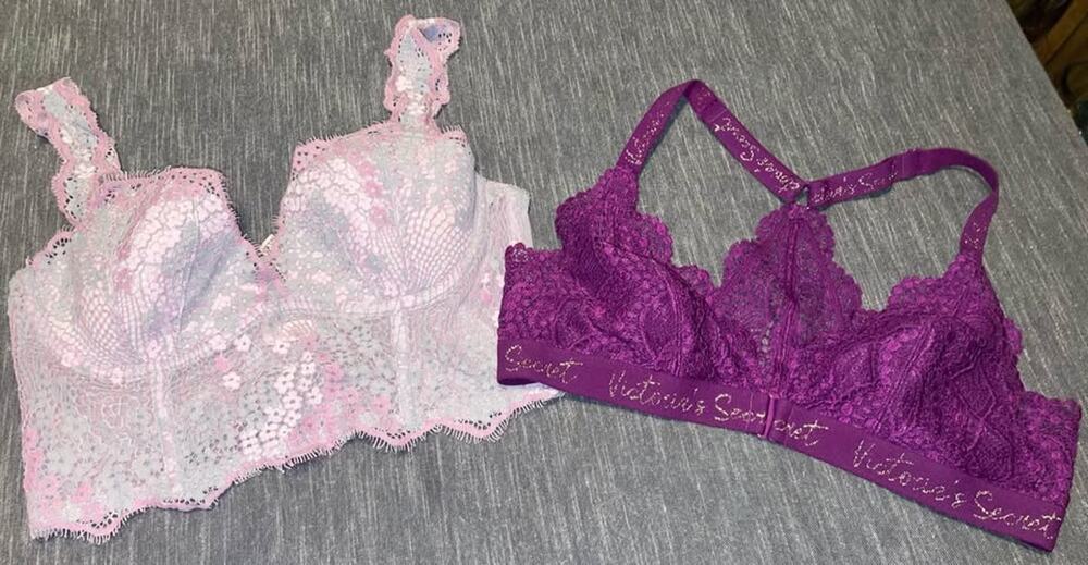 2 Victoria’s Secret bralettes (Med/36C)